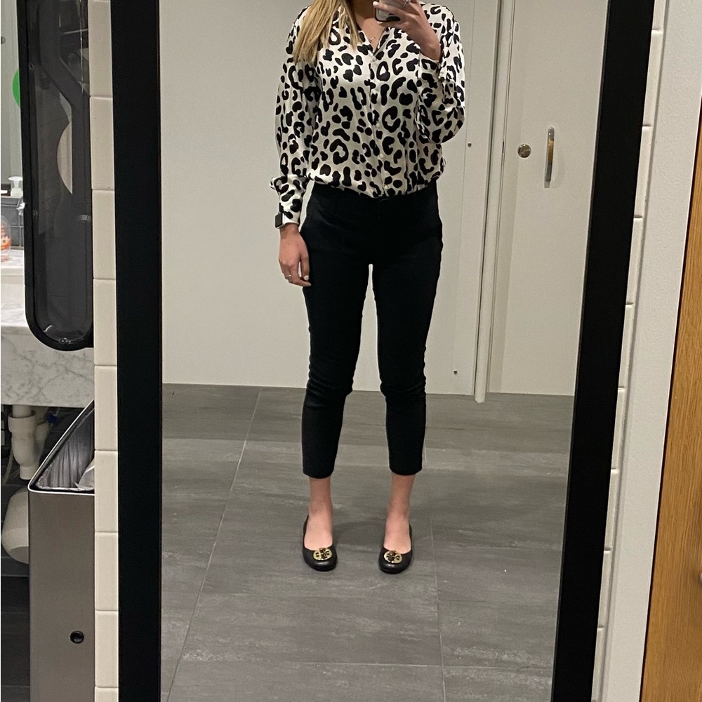 Satin Cheetah Button Down Blouse